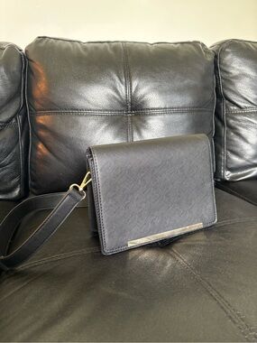 Dynamite Black Shoulder Bag with Gold Trim